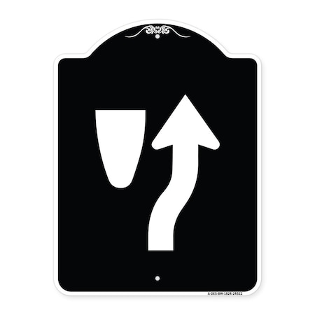Signmission Beware of Curb Graphic Heavy-Gauge Aluminum Architectural Sign, 24" x 18", BW-1824-24522 A-DES-BW-1824-24522